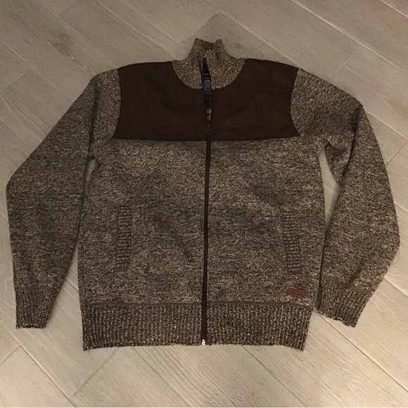 Buffalo David Bitton Brown Wando Relaxed Full-Zip Jacket Sz XL - NWOT - Picture 1 of 9